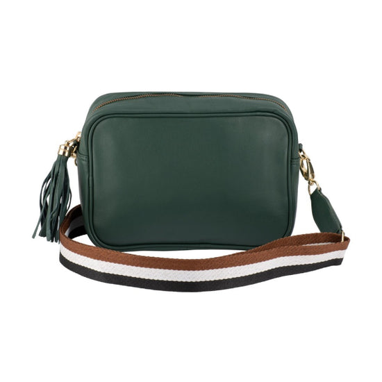 Franco Bonini - Crossbody Bag Wide Strap Bottle Green