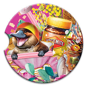 Ceramic Car Coaster - Vegemite Platypus